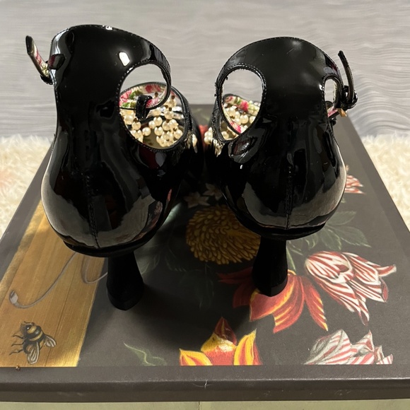 New Authentic Gucci Women's Taide Double Buckle Pumps - Picture 8 of 16